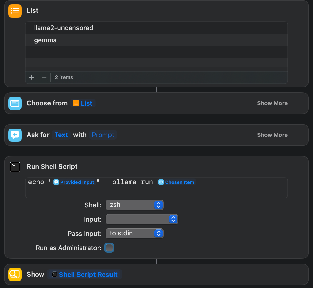 Shortcut multi models