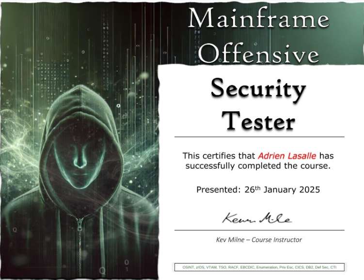 Mainframe Offensive Certification